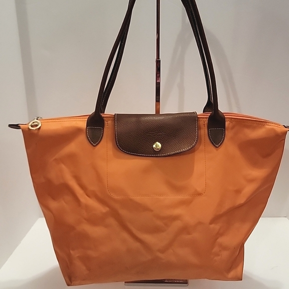Longchamp Handbags - LONGCHAMP Le Pliage Nylon Foldable Paprika Tote Bag